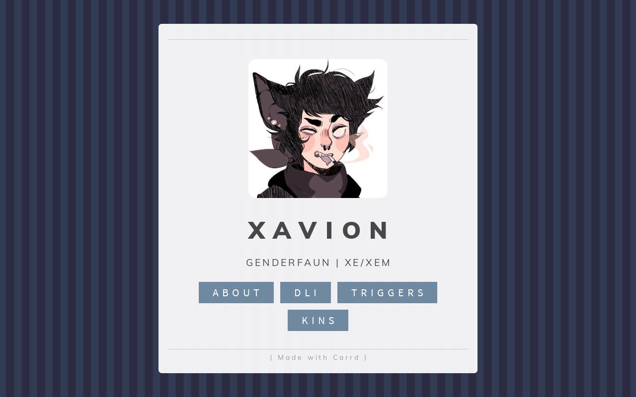 Carrd profile picture for @xavion